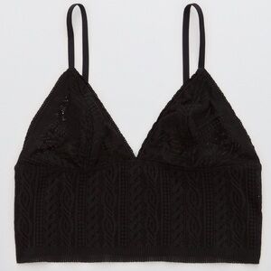 NWT Aerie Cable Lace Longline Bralette Size Small